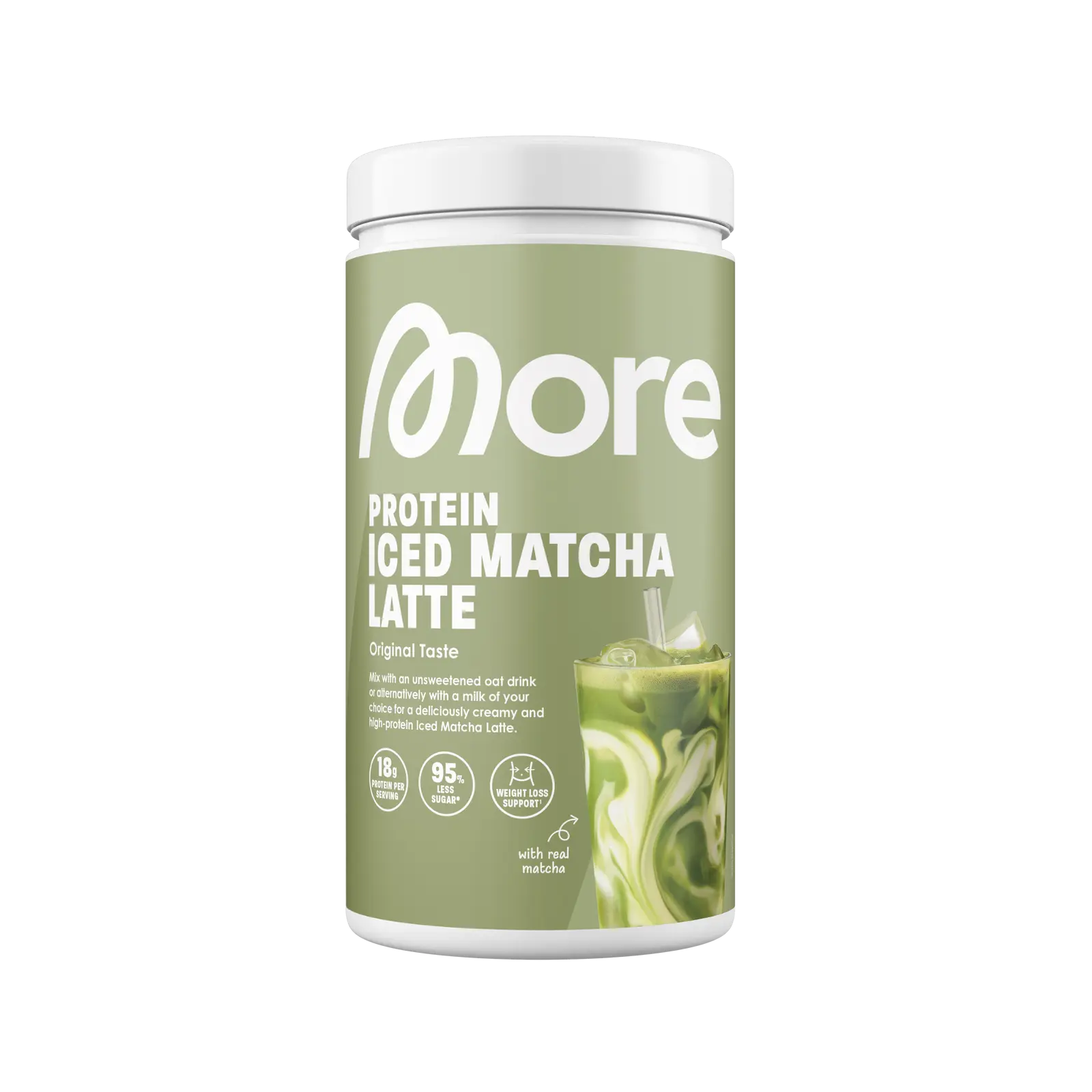 More Protein Iced Matcha Latte
